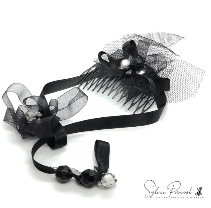 Headband noir style classique