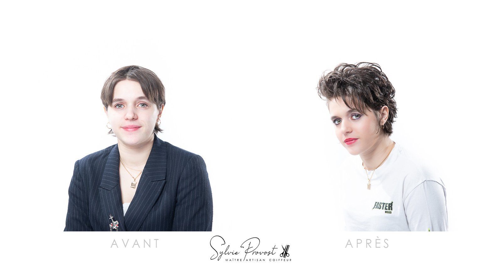 Avant - après, style rock années 80